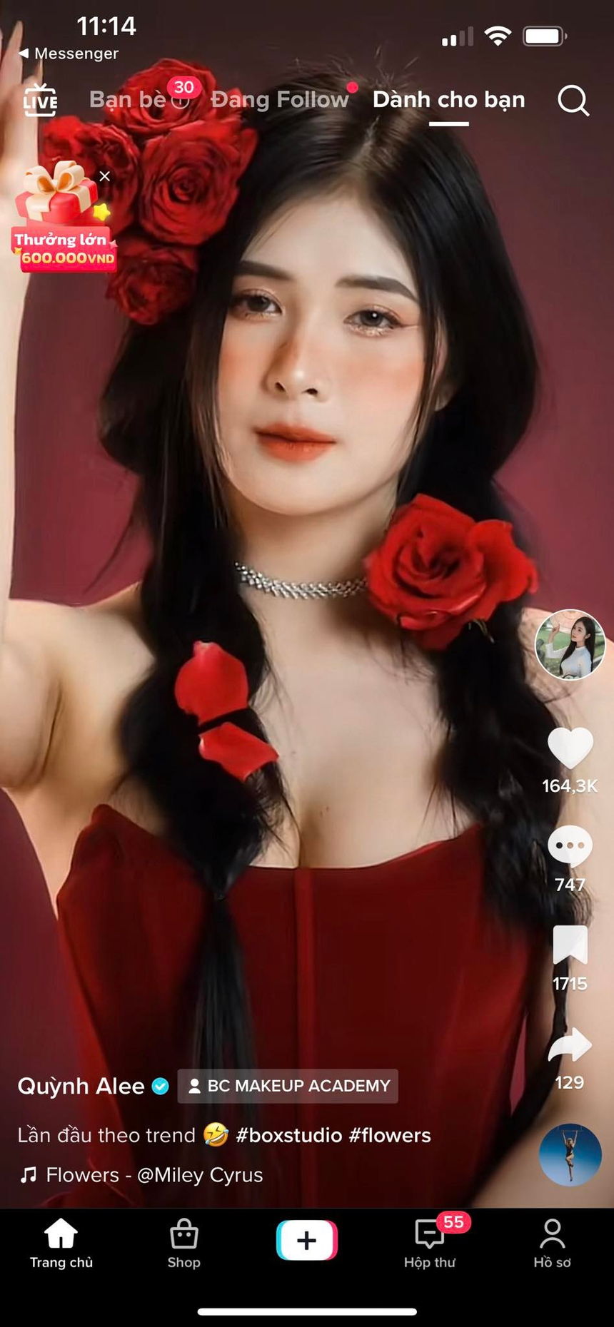 Lần đầu đu trend TikTok, Quỳnh Alee bị nói là ‘xách dép’ cho ai đó, người xem cứ ‘nhìn vào vùng khó nói’ - Ảnh 2.