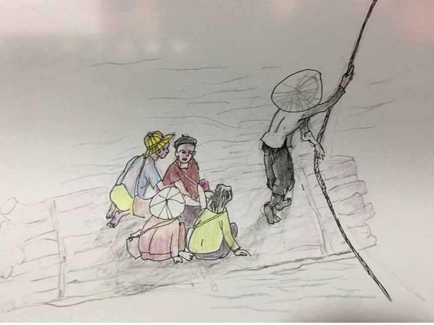 Tản văn Cuối tuần: Bà khoèo kéo mảng ở bến Xuân - Ảnh 1.