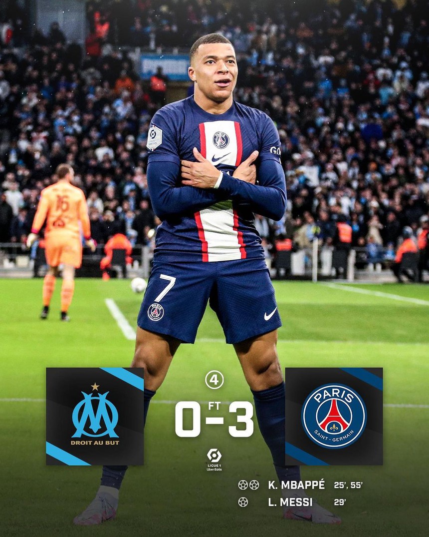 Song sát Messi - Mappe rực sáng, PSG thắng đậm ở 'kinh điển' nước Pháp - Ảnh 5. Song sát Messi - Mappe rực sáng, PSG thắng đậm ở 'kinh điển' nước Pháp - Ảnh 5.