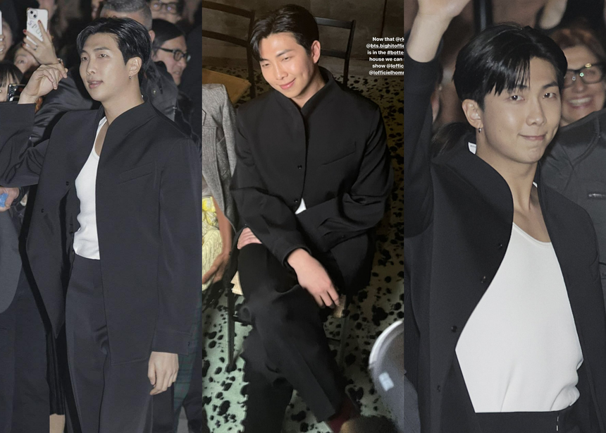 CLIP: RM (BTS) 'hút sạch' spotlight tại show của Bottega Veneta, Jeno (NCT) và Soyeon ((G)-IDLE) cũng 'khét' chẳng kém! - Ảnh 2.