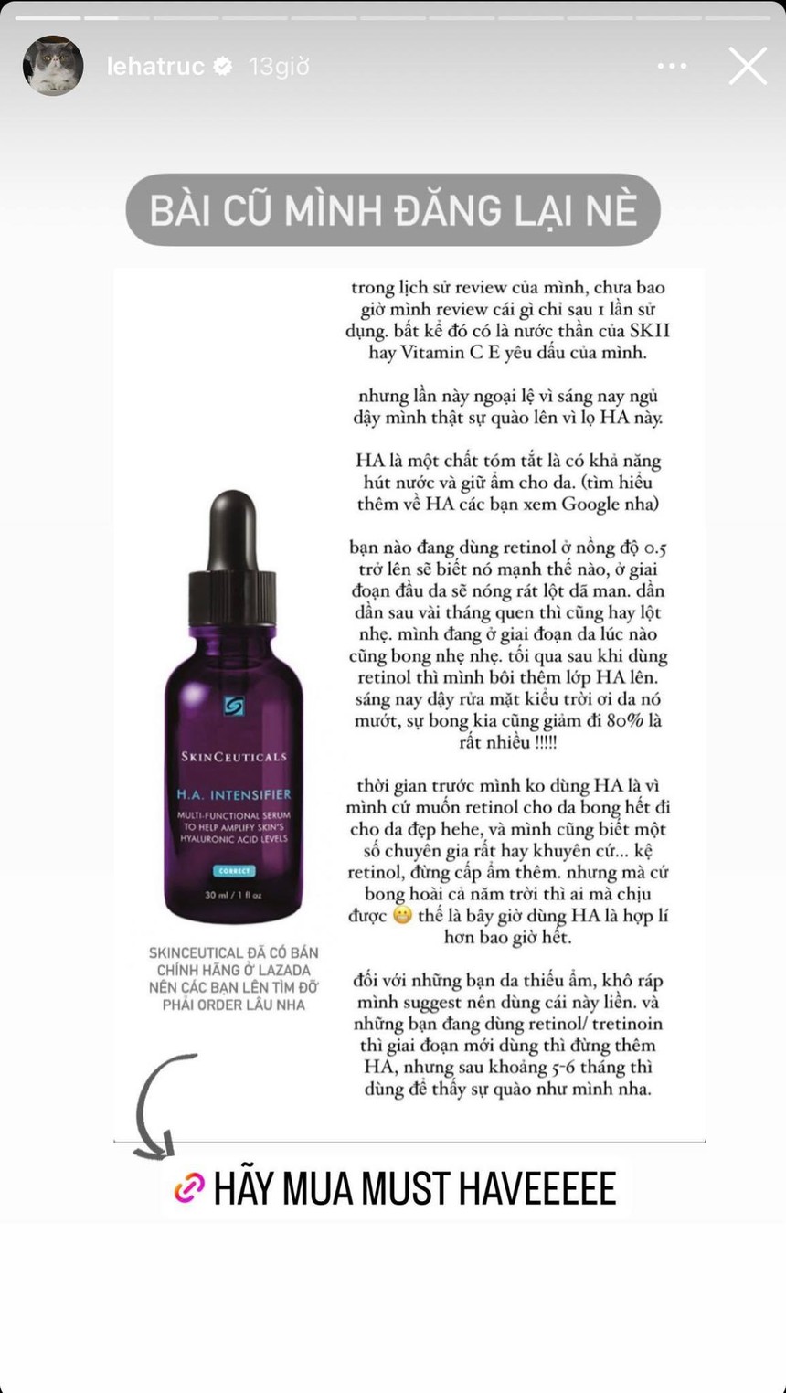 Đồ skincare mỹ nhân Việt dùng gần đây: Đỗ Thị Hà và Xoài Non dùng serum hơn 3 triệu, Á hậu Tường San chăm đắp mặt nạ mỗi ngày  - Ảnh 6.