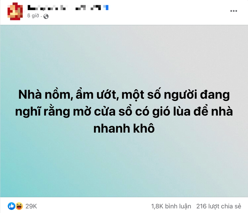 Mở toang cửa đón gió để làm khô nhà: Cách chống nồm sai lầm khiến dân tình càng thêm 'khốn khổ' - Ảnh 2.