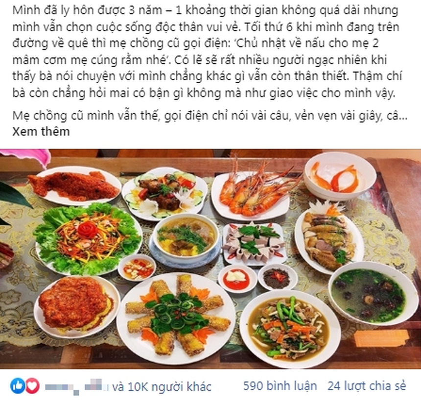 Mâm cơm cúng rằm của mẹ chồng cũ và câu chuyện đặc biệt phía sau - Ảnh 2. Mâm cơm cúng rằm của mẹ chồng cũ và câu chuyện đặc biệt phía sau - Ảnh 2.