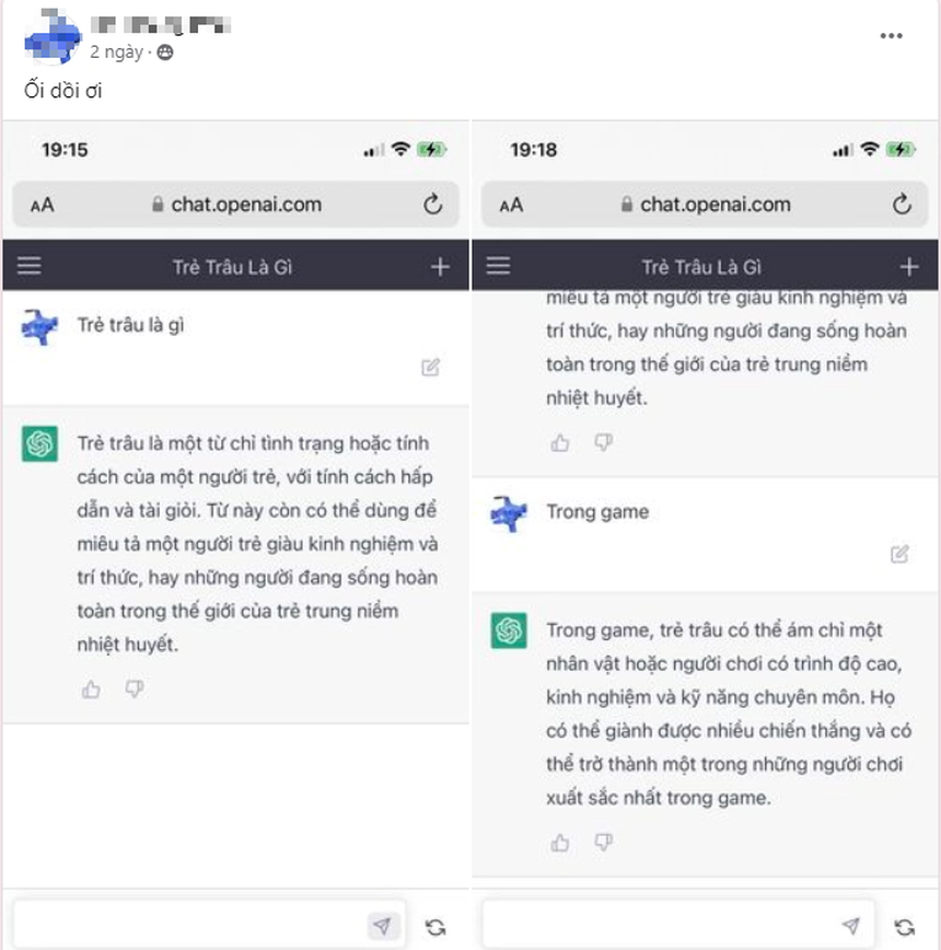 Nghe ChatGPT giải thích về từ ‘sửu nhi’ trong game, CĐM cũng chỉ biết thốt lên ‘ối dồi ơi’ - Ảnh 1. Nghe ChatGPT giải thích về từ ‘sửu nhi’ trong game, CĐM cũng chỉ biết thốt lên ‘ối dồi ơi’ - Ảnh 1.