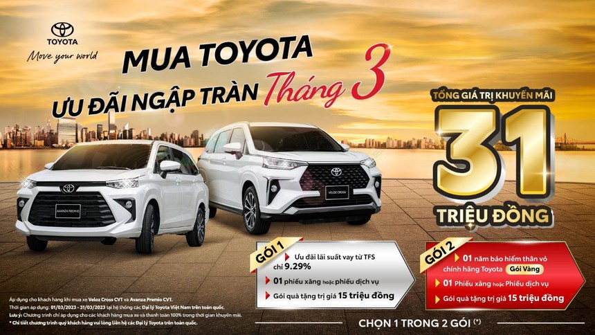 Ưu đãi ngập tràn khi mua bộ đôi Toyota Veloz Cross và Avanza Premio trong tháng 3 - Ảnh 1.