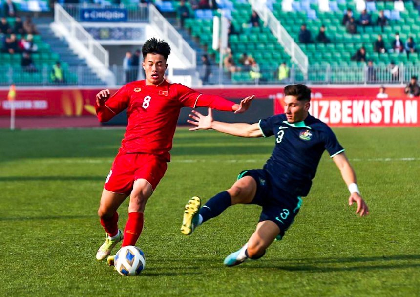 Quốc Việt toả sáng, U20 Việt Nam giành chiến thắng đầu tay tại VCK U20 châu Á 2023 - Ảnh 8.