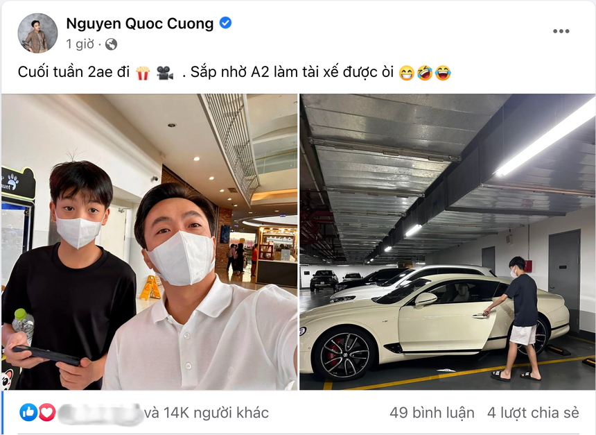 Cường Đô La khoe khéo quý tử 'sắp nhờ làm tài xế được rồi': Subeo không hổ danh cậu cả sinh ra… đi lùi mới tới vạch đích - Ảnh 1.