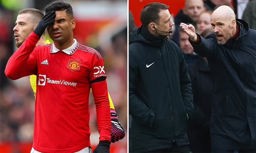 Ten Hag nói gì về Casemiro sau tấm thẻ đỏ thứ hai của mùa giải?  - Ảnh 2.
