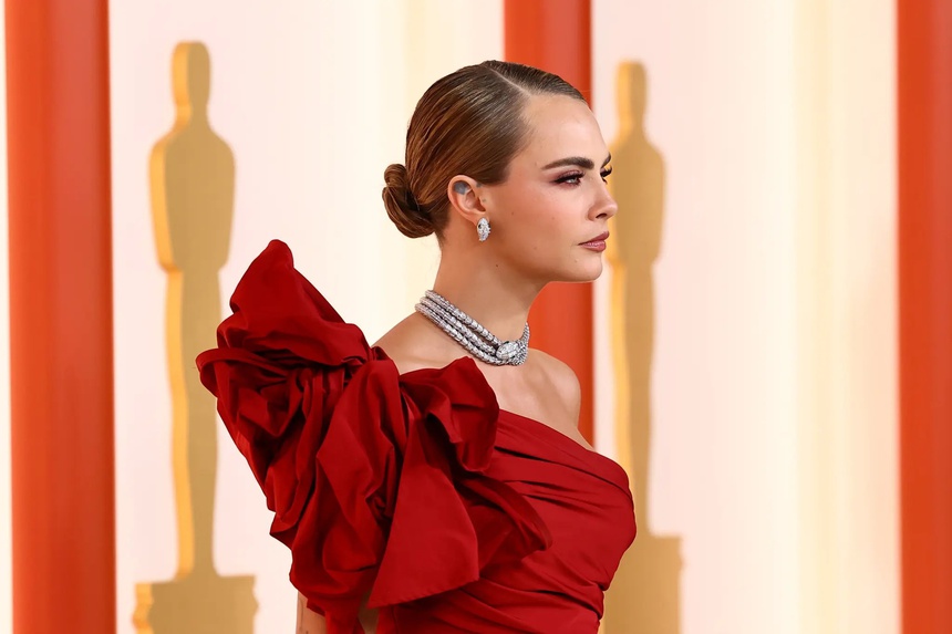 Siêu thảm đỏ Oscar 2023: Rihanna bụng bầu lớn 'chặt chém' Phạm Băng Băng - Cara Delevingne lộng lẫy, Dương Tử Quỳnh và tài tử gốc Việt dẫn đầu dàn sao - Ảnh 5.