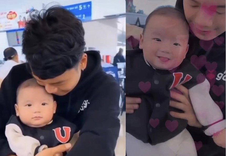 Khi hội cầu thủ 'bỉm sữa' chăm con: Đình Trọng, Thành Chung vừa bế con vừa chơi game - Ảnh 5.