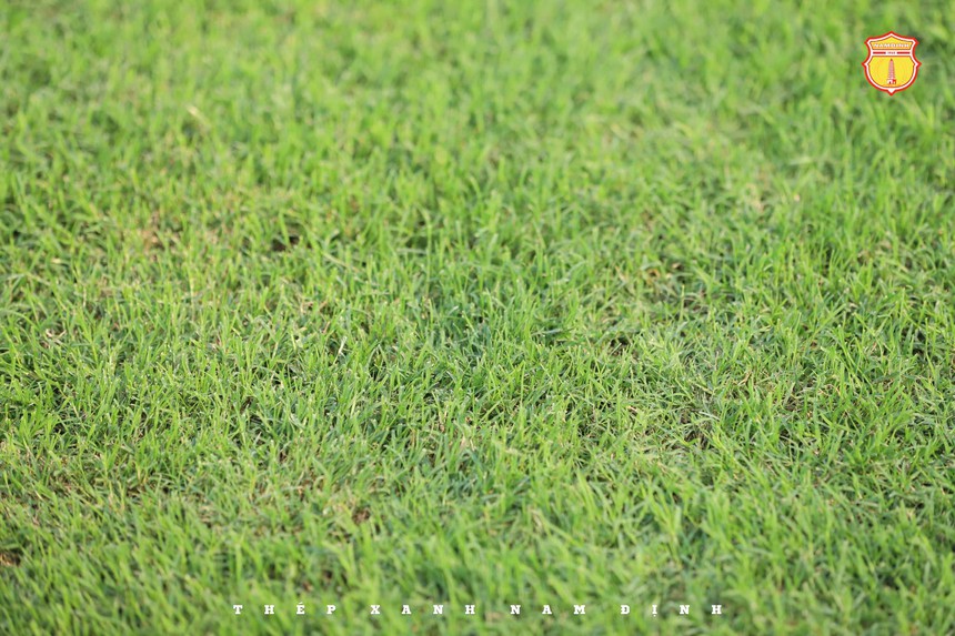 Mặt sân Thiên Trường bất ngờ 'lột xác' đẹp hơn cả Mỹ Đình trước trận đấu giữa Nam Định và CAHN - Ảnh 3.
