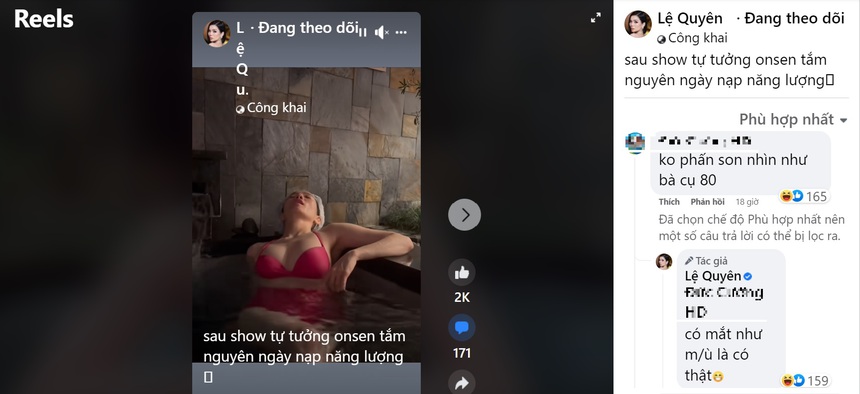 Lệ Quyên khoe dáng bốc lửa, nói thẳng dân mạng 'có mắt như mù' khi bị chê - Ảnh 3.