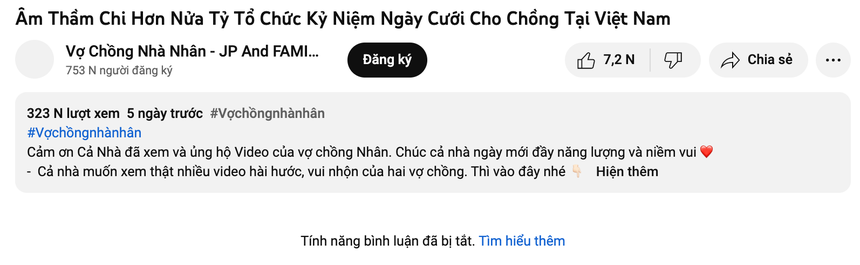 Cập nhật mới nhất trên kênh YouTube của Bà Nhân Vlog sau khi vướng drama: Động thái của chủ kênh cũng chưa gây chú ý bằng cư dân mạng - Ảnh 3.
