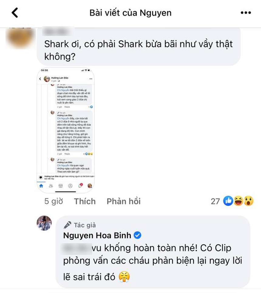Bị vợ tố "vứt" 2 con ở nhà người lạ qua đêm để đưa Phương Oanh đi Đà Lạt, Shark Bình phản ứng ra sao? - Ảnh 2. Bị vợ tố "vứt" 2 con ở nhà người lạ qua đêm để đưa Phương Oanh đi Đà Lạt, Shark Bình phản ứng ra sao? - Ảnh 2.