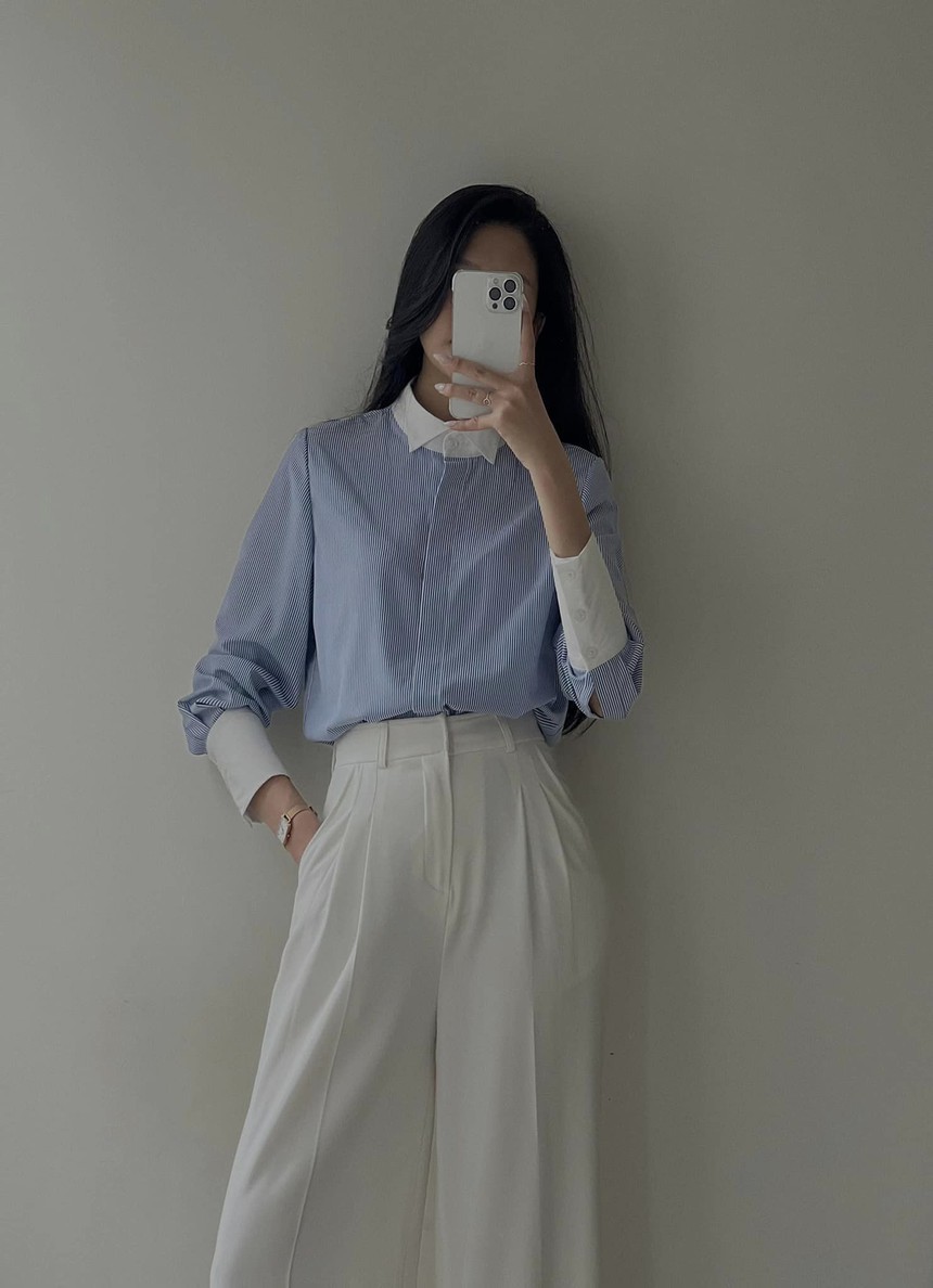 Mặc sơ mi xanh đẹp như Lưu Diệc Phi trong phim: 8 gợi ý siêu xinh dành cho nàng công sở - Ảnh 11. Mặc sơ mi xanh đẹp như Lưu Diệc Phi trong phim: 8 gợi ý siêu xinh dành cho nàng công sở - Ảnh 11.