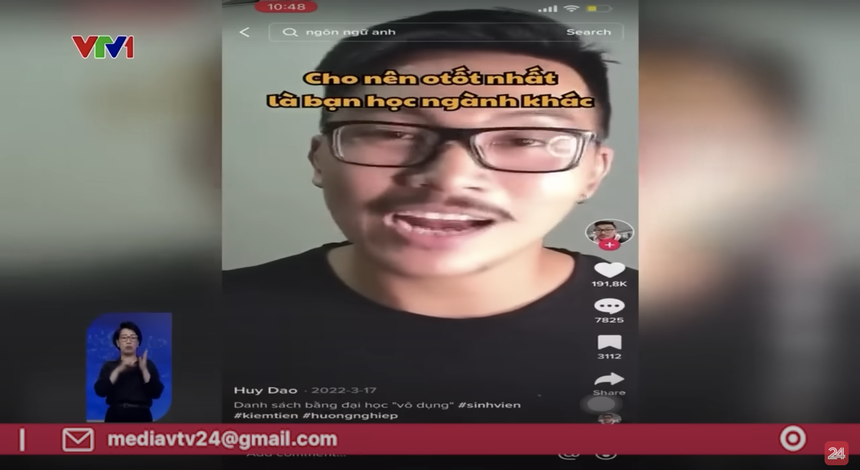 Bị VTV "bêu tên" vì nội dung rác, TikToker vẫn ngang nhiên lên tiếp những clip hướng nghiệp độc hại: Có coi thường pháp luật? - Ảnh 1.