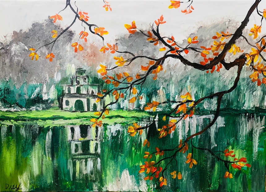 Những bức tranh đặc biệt tại triển lãm "Gặp gỡ tháng 3" - Ảnh 2.