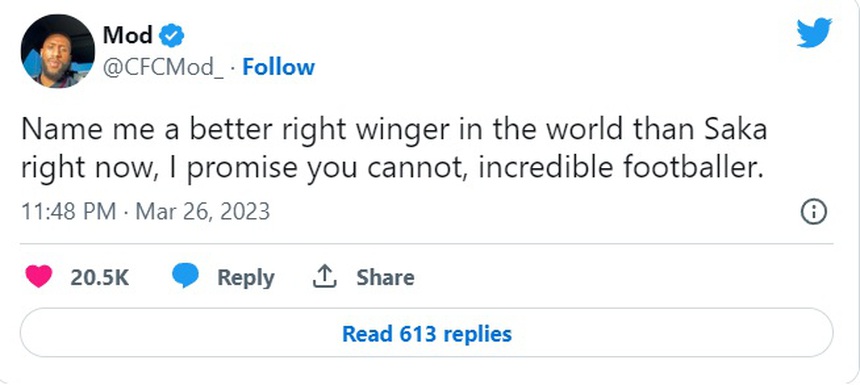 Tỏa sáng ở cả CLB và ĐTQG, Bukayo Saka được khen là cầu thủ 'hay nhất thế giới' - Ảnh 3.