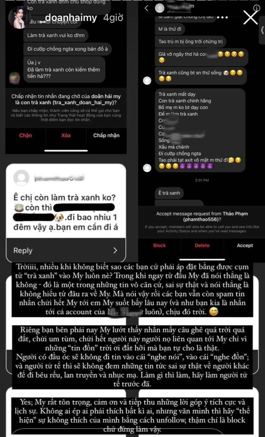 Cái giá của "hào quang" khi là bạn gái Đoàn Văn Hậu: Doãn Hải My bị gọi là "trà xanh", dọa "tạt axit" - Ảnh 2. Cái giá của "hào quang" khi là bạn gái Đoàn Văn Hậu: Doãn Hải My bị gọi là "trà xanh", dọa "tạt axit" - Ảnh 2.