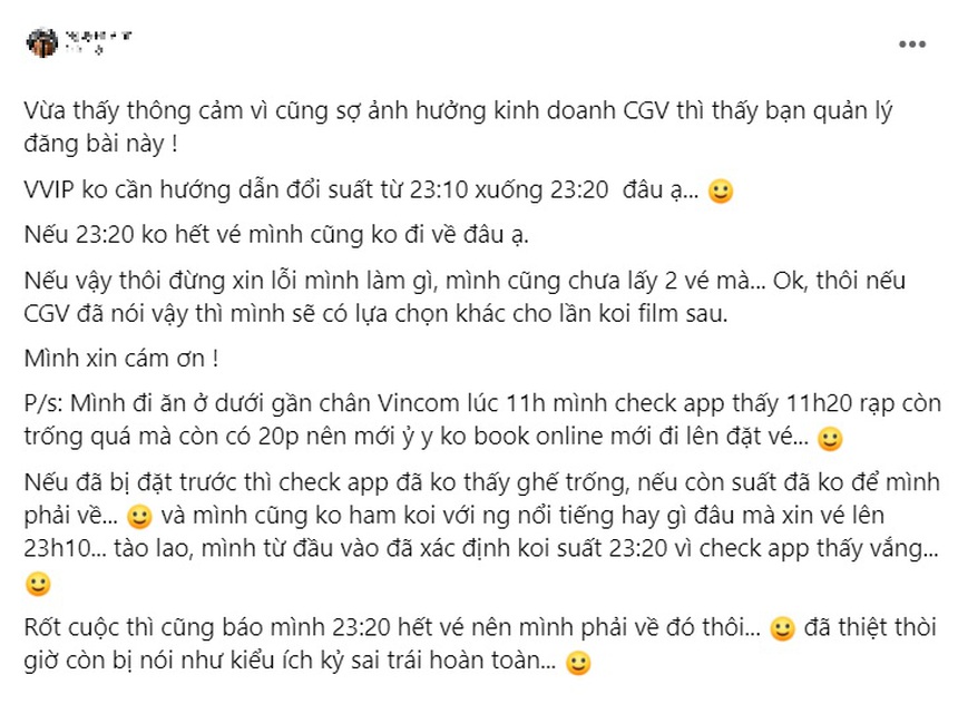 Chủ nhân bài tố bức xúc, phản bác tin Trấn Thành đặt vé trước - Ảnh 1.