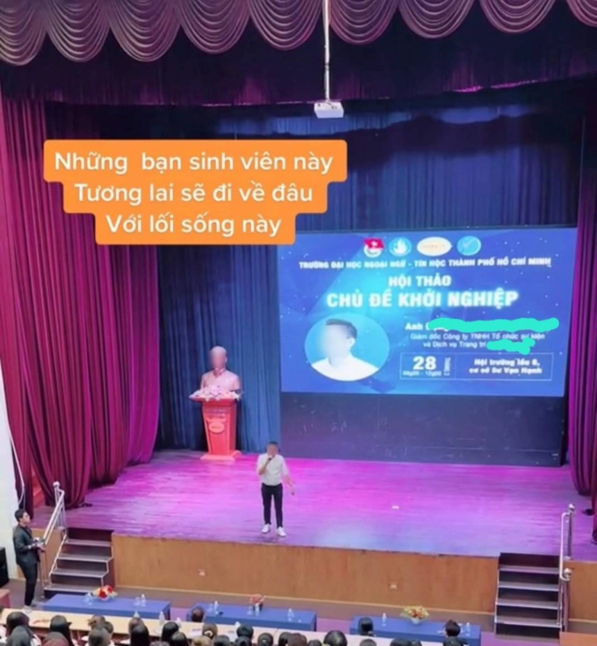 Đi trễ 1 tiếng khiến hơn 400 người đợi, nam diễn giả còn phát ngôn gây tranh cãi: 'Tụi em học đại học làm gì rồi sau này cũng đi làm thuê cho người ta?" - Ảnh 2.