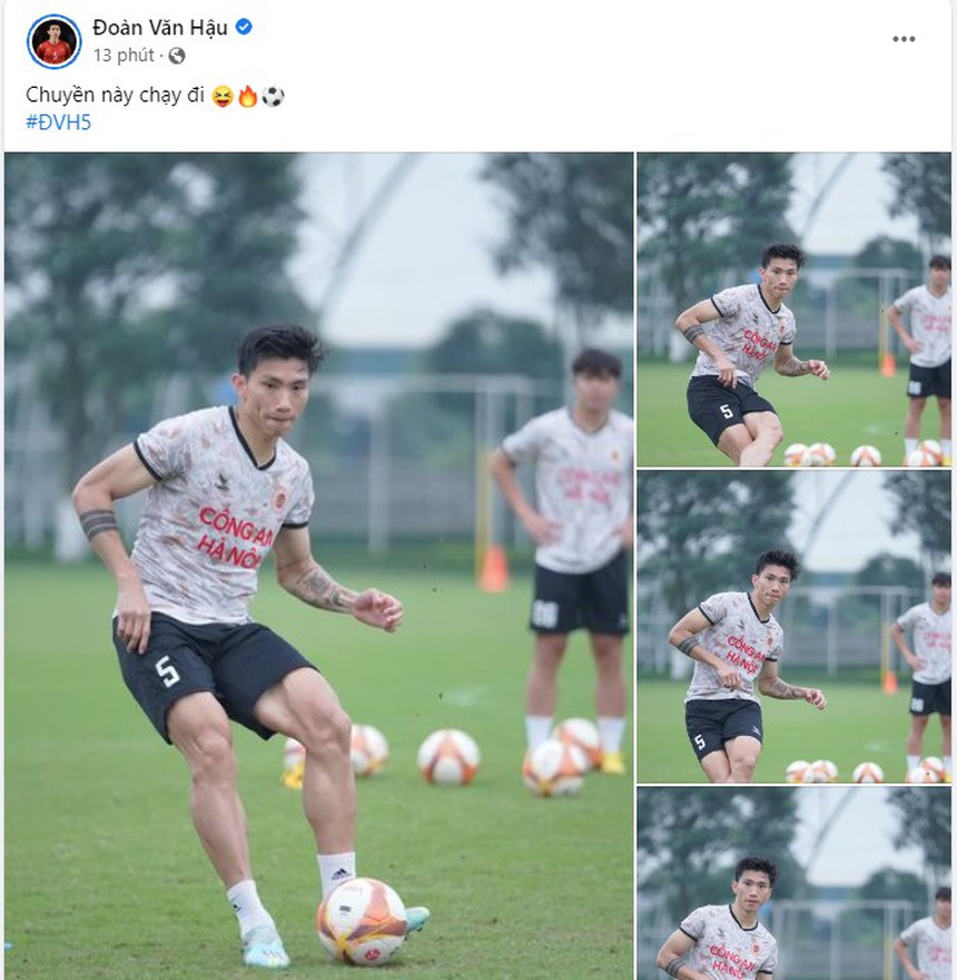 Văn Hậu đăng ảnh "thách thức", bạn gái Top 10 Hoa hậu trả lời theo cách không thể đáng yêu hơn - Ảnh 2. Văn Hậu đăng ảnh "thách thức", bạn gái Top 10 Hoa hậu trả lời theo cách không thể đáng yêu hơn - Ảnh 2.