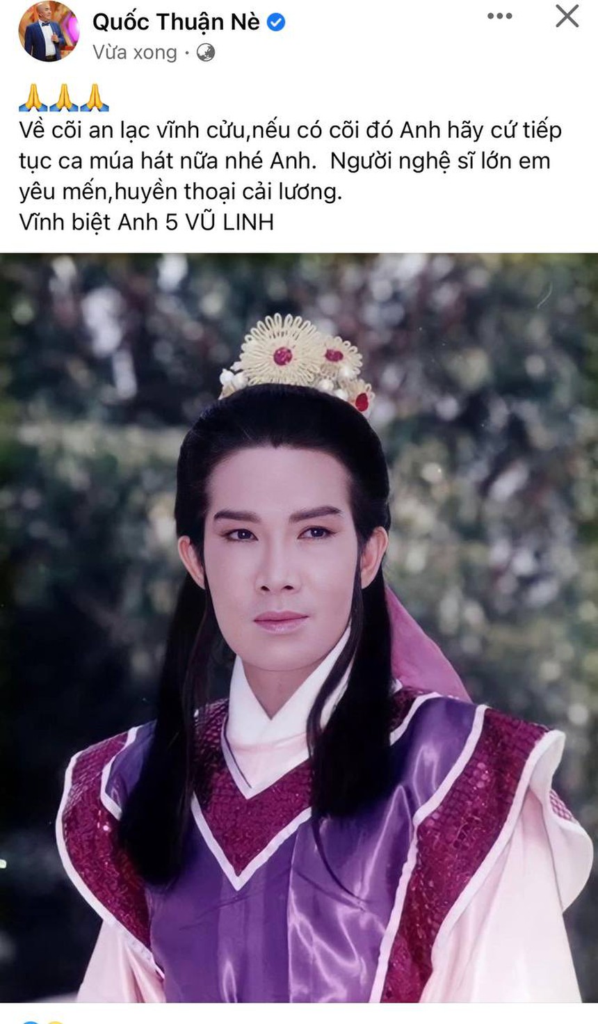 Ngọc Huyền, Kim Tử Long và làng nghệ thuật tiếc thương trước sự ra đi của 'ông hoàng cải lương' Vũ Linh - Ảnh 8.