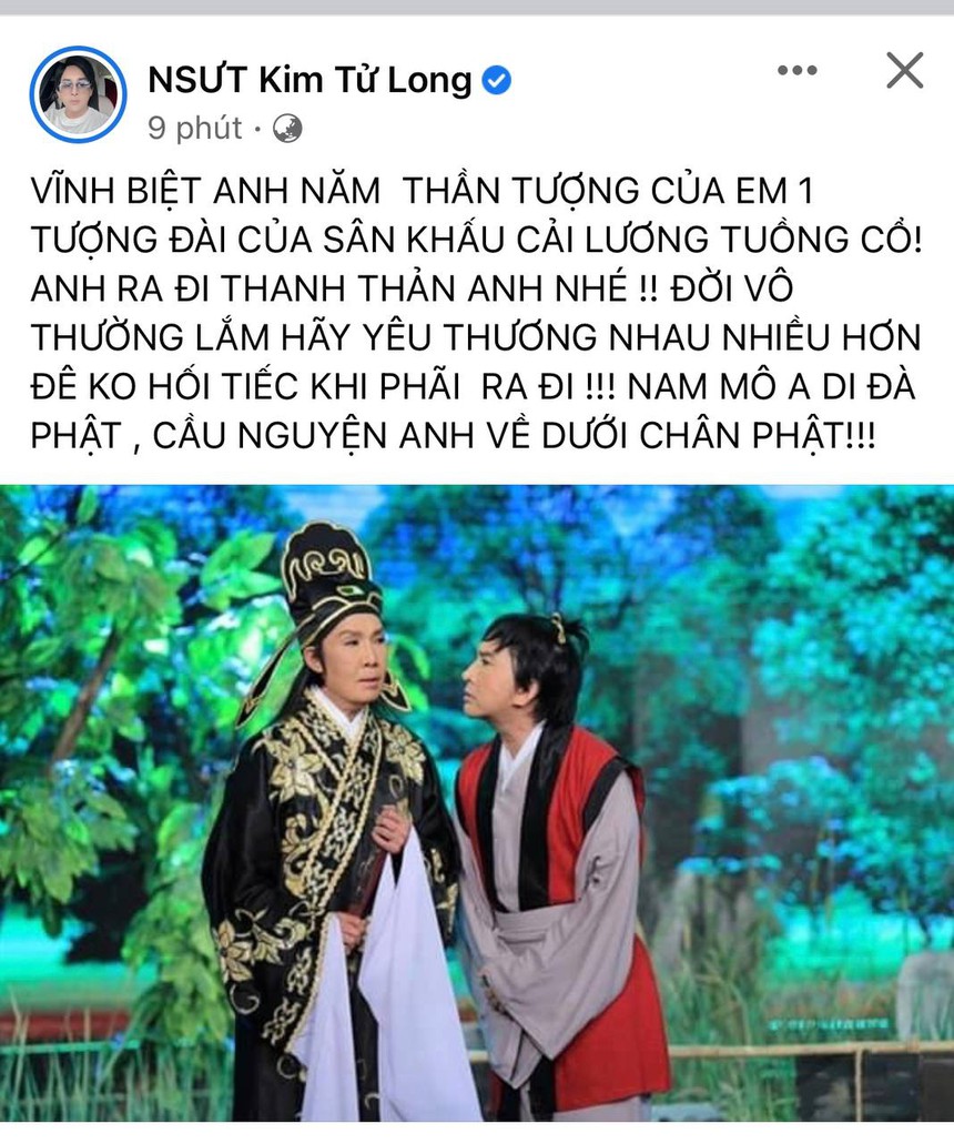 Ngọc Huyền, Kim Tử Long và làng nghệ thuật tiếc thương trước sự ra đi của 'ông hoàng cải lương' Vũ Linh - Ảnh 6.