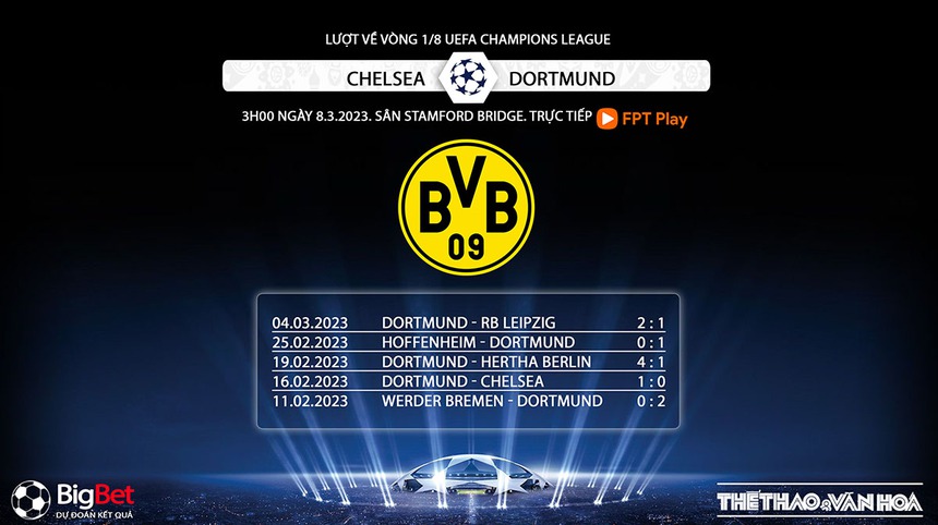 Nhận định, soi kèo Chelsea vs Dortmund (3h00, 8/3), vòng 1/8 Cúp C1 - Ảnh 10.