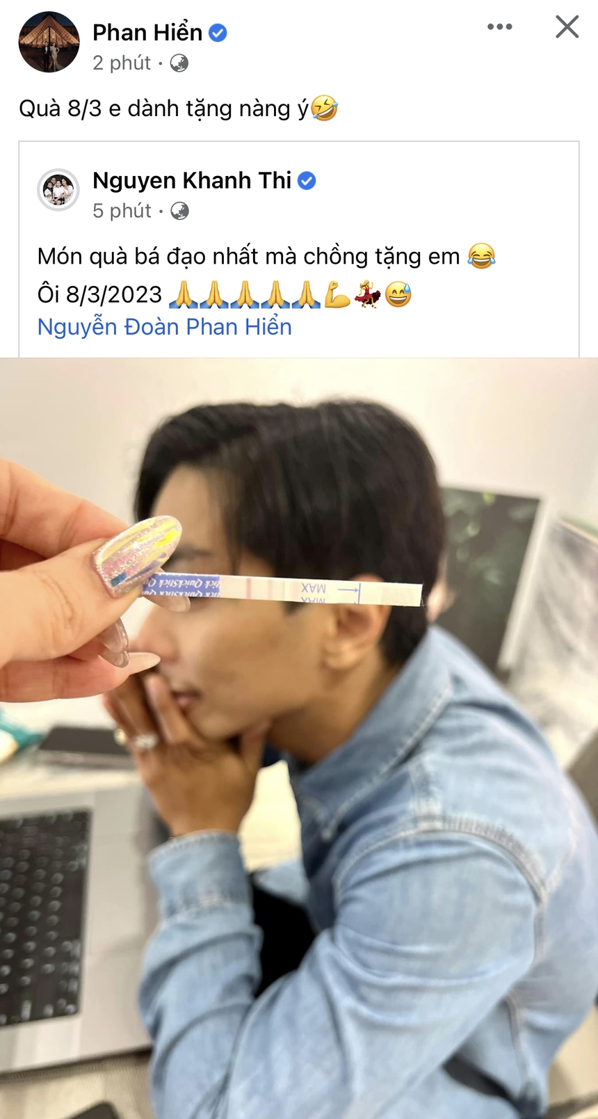 Đúng dịp 8/3, Khánh Thi thông báo mang thai lần 3  - Ảnh 1.