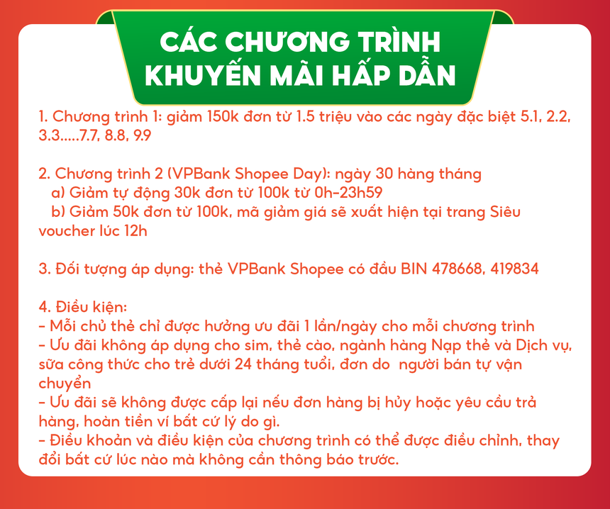 “Hời” lớn khi dùng loạt thẻ ngân hàng liên kết sàn TMĐT: Hoàn tiền 50%, mua càng nhiều giảm càng “ác” - Ảnh 12. “Hời” lớn khi dùng loạt thẻ ngân hàng liên kết sàn TMĐT: Hoàn tiền 50%, mua càng nhiều giảm càng “ác” - Ảnh 12.