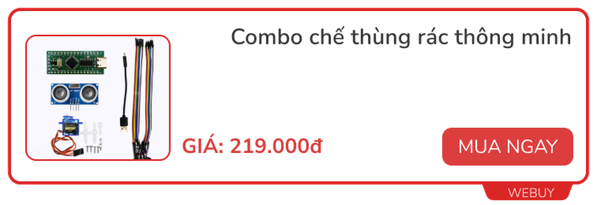 Biến thùng rác thường thành “thùng rác thông minh” biết tự đóng mở, đẩy nhẹ là tự di chuyển với vài công cụ đơn giản - Ảnh 3.