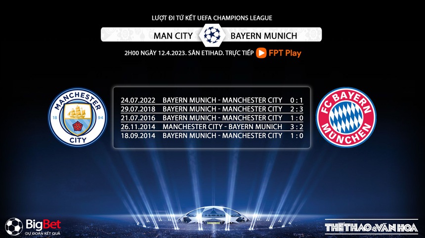 Nhận định, soi kèo Man City vs Bayern Munich (2h00, 12/4), lượt đi tứ kết Cúp C1 - Ảnh 5. Nhận định, soi kèo Man City vs Bayern Munich (2h00, 12/4), lượt đi tứ kết Cúp C1 - Ảnh 5.