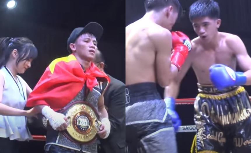 Bị đối thủ Thái Lan chơi đòn ‘tâm lý’, võ sĩ Việt Nam đáp trả với chiến thắng lịch sử để giành đai vô địch châu Á - Ảnh 4.