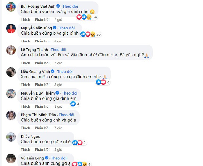Người hùng SEA Games của U23 Việt Nam mất người thân, Bùi Tiến Dũng và các ngôi sao gửi lời chia buồn - Ảnh 3.