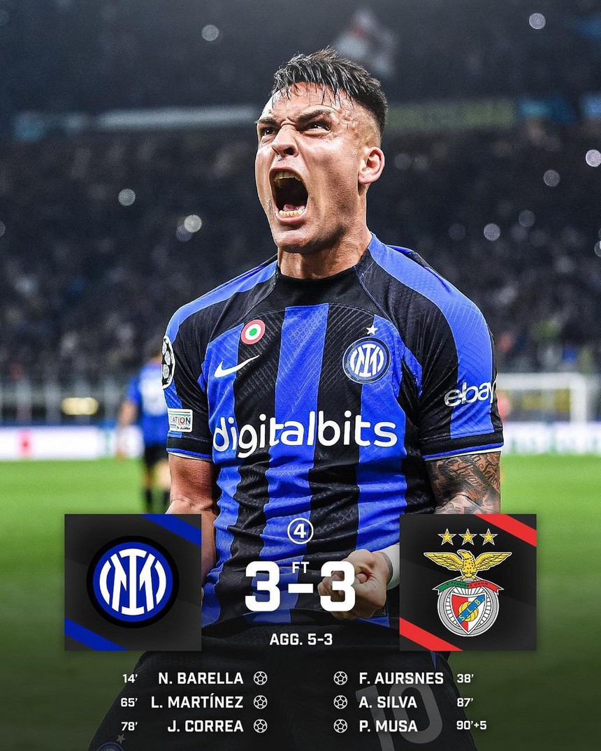Lautaro Martinez giúp Inter vượt qua Benfica, xuất hiện derby Milano ở bán kết Champions League - Ảnh 6.