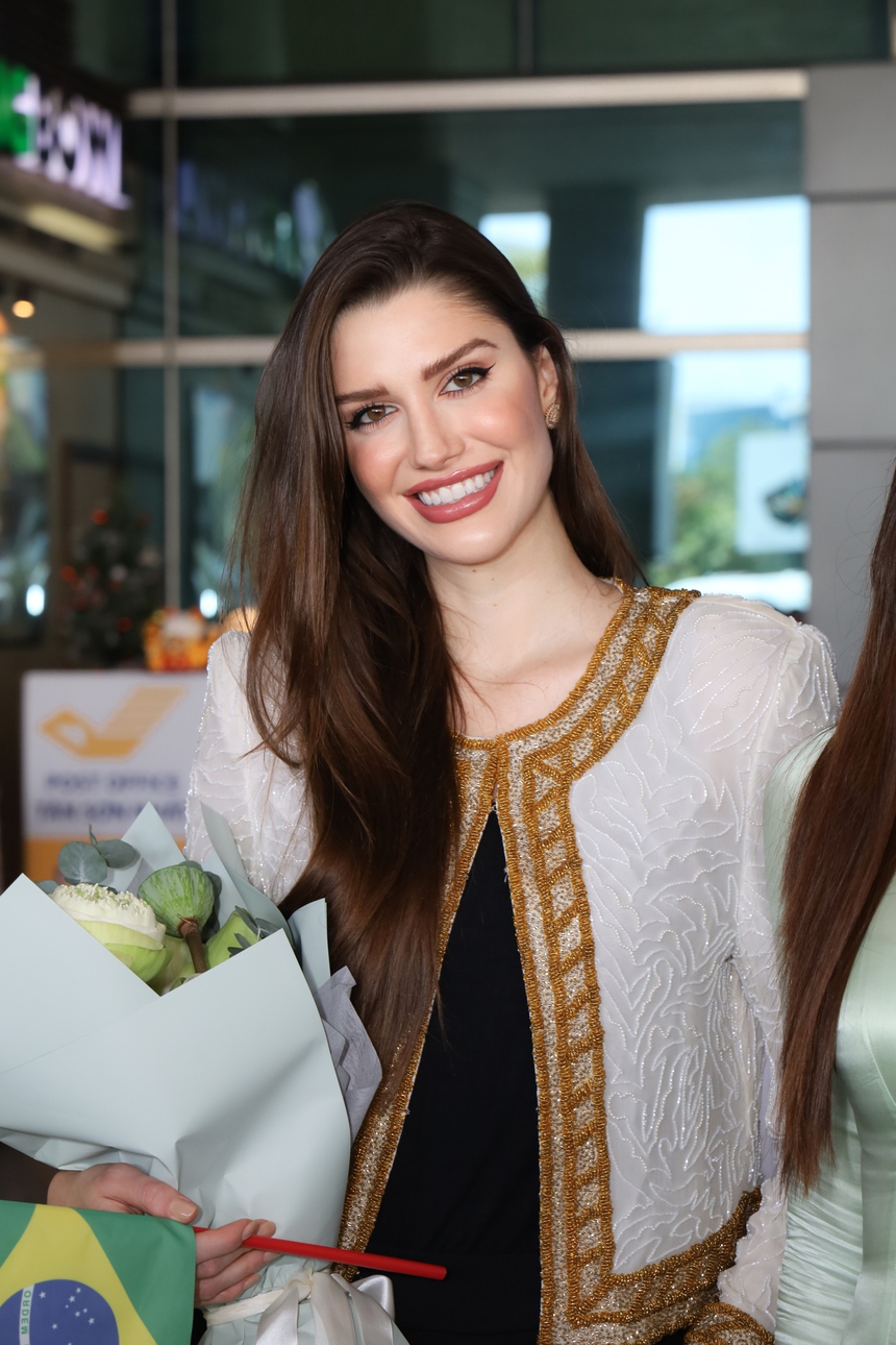 Hoa hậu đẹp nhất thế giới và 1 nhân vật quyền lực Miss Grand International đến Việt Nam, Thiên Ân và Quỳnh Châu đích thân ra đón - Ảnh 3.
