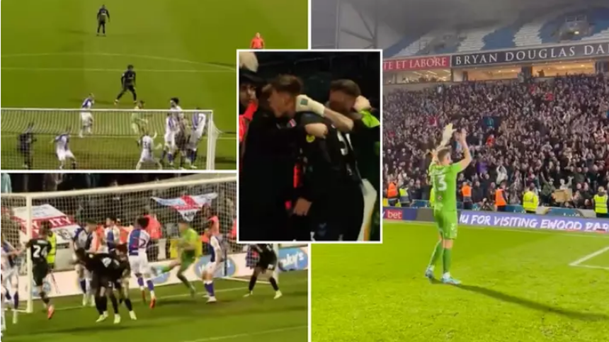 Thủ môn Coventry ghi bàn bằng tay, gỡ hòa 1-1 cho đội nhà trong trận đấu với Blackburn Rovers ở giải hạng Nhất của Anh