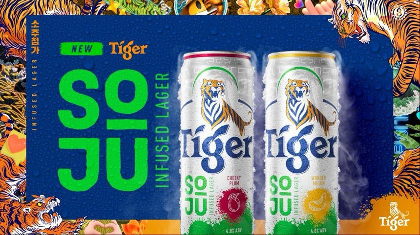 Tiger Beer ra mắt Tiger Soju Infused Lager hoàn toàn mới, hương vị sảng khoái độc đáo và trải nghiệm uống mới lạ - Ảnh 1. Tiger Beer ra mắt Tiger Soju Infused Lager hoàn toàn mới, hương vị sảng khoái độc đáo và trải nghiệm uống mới lạ - Ảnh 1.