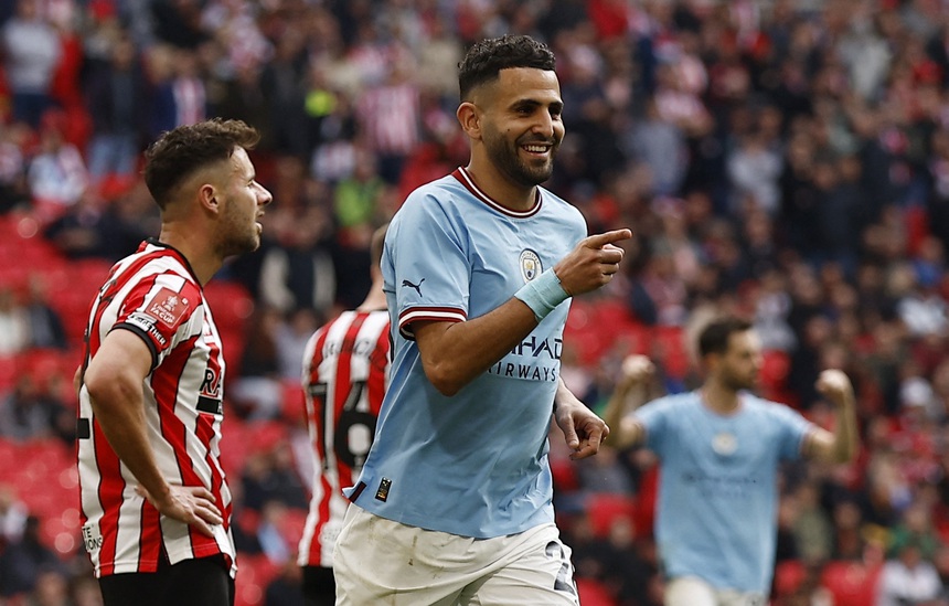 Cộng đồng mạng phát cuồng trước cú hat-trick của Mahrez ở bán kết FA Cup - Ảnh 2.