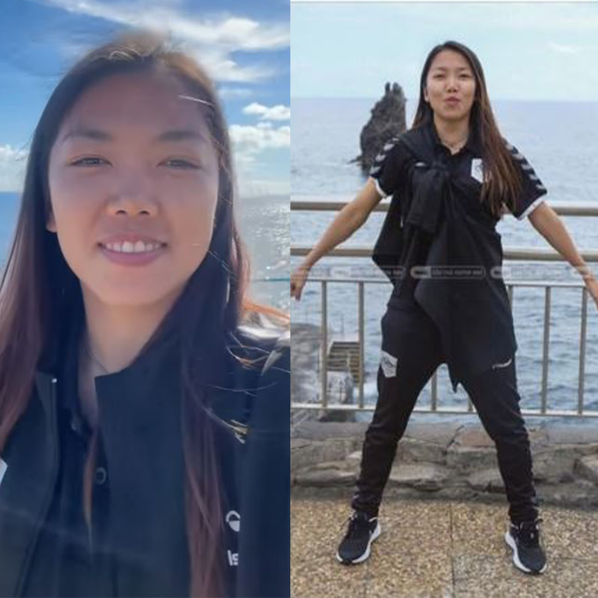 Huỳnh Như 'siuuu' trên quê hương của Ronaldo, được đồng đội động viên kiểu 'khó đỡ' trước khi về đá SEA Games - Ảnh 1.