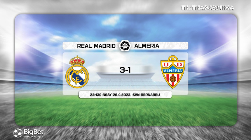 Nhận định, soi kèo Real Madrid vs Almeria (23h30, 29/4), vòng 32 La Liga - Ảnh 10.