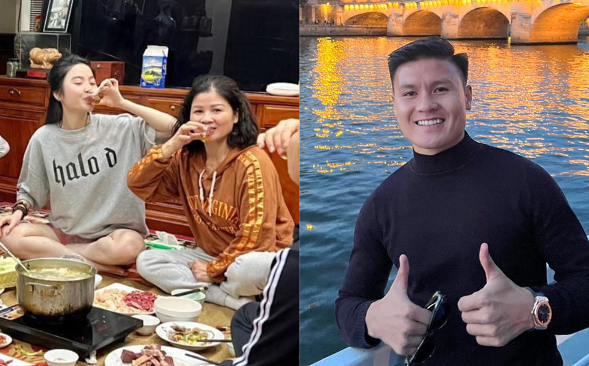 Giữa tin đồn làm 'sugar baby', bạn gái hot girl thản nhiên ngồi nhậu cùng mẹ Quang Hải: Mẹ chồng - nàng dâu tương lai hợp nhau đến lạ - Ảnh 1.