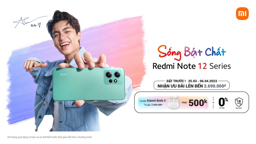 Xiaomi ra mắt dòng Redmi Note 12, cùng MONO truyền cảm hứng "Sống Bật Chất" cho thế hệ trẻ Việt Nam - Ảnh 1.