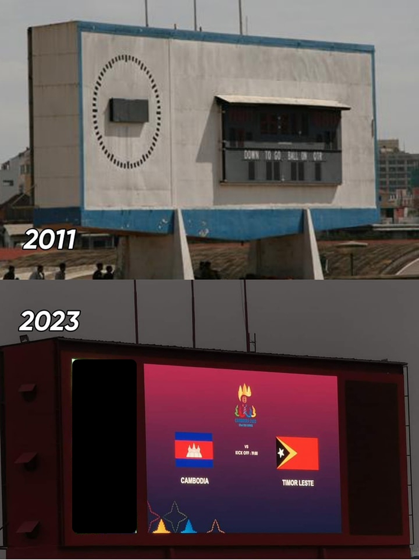 SVĐ tại Campuchia lột xác hoàn toàn để chuẩn bị cho SEA Games: Fan đi từ ngỡ ngàng đến trầm trồ - Ảnh 1. SVĐ tại Campuchia lột xác hoàn toàn để chuẩn bị cho SEA Games: Fan đi từ ngỡ ngàng đến trầm trồ - Ảnh 1.