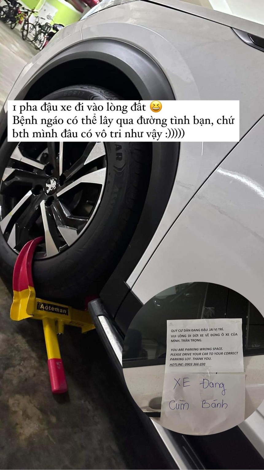 Người yêu Hoàng Đức 'cười ra nước mắt' với pha đỗ xe 'đi vào lòng đất' của chính mình - Ảnh 2.