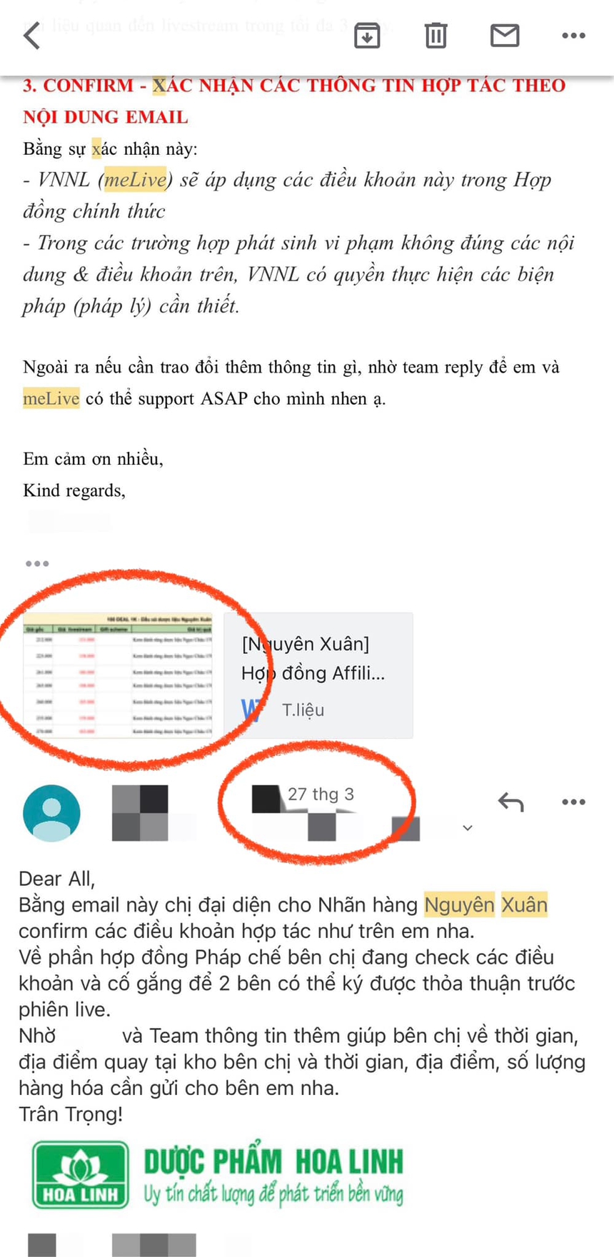 Võ Hà Linh tung bằng chứng "kịch bản bán hàng" với công ty Hoa Linh, tuyên bố ai cũng có lợi - Ảnh 4.