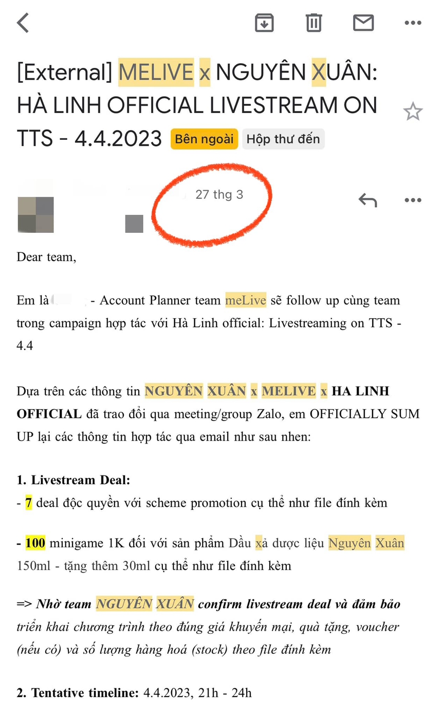 Võ Hà Linh tung bằng chứng "kịch bản bán hàng" với công ty Hoa Linh, tuyên bố ai cũng có lợi - Ảnh 3.