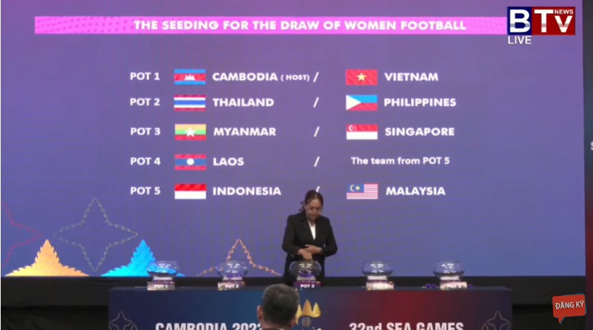 TRỰC TIẾP bốc thăm chia bảng bóng đá SEA Games 32 (15h00 hôm nay) - Ảnh 3.