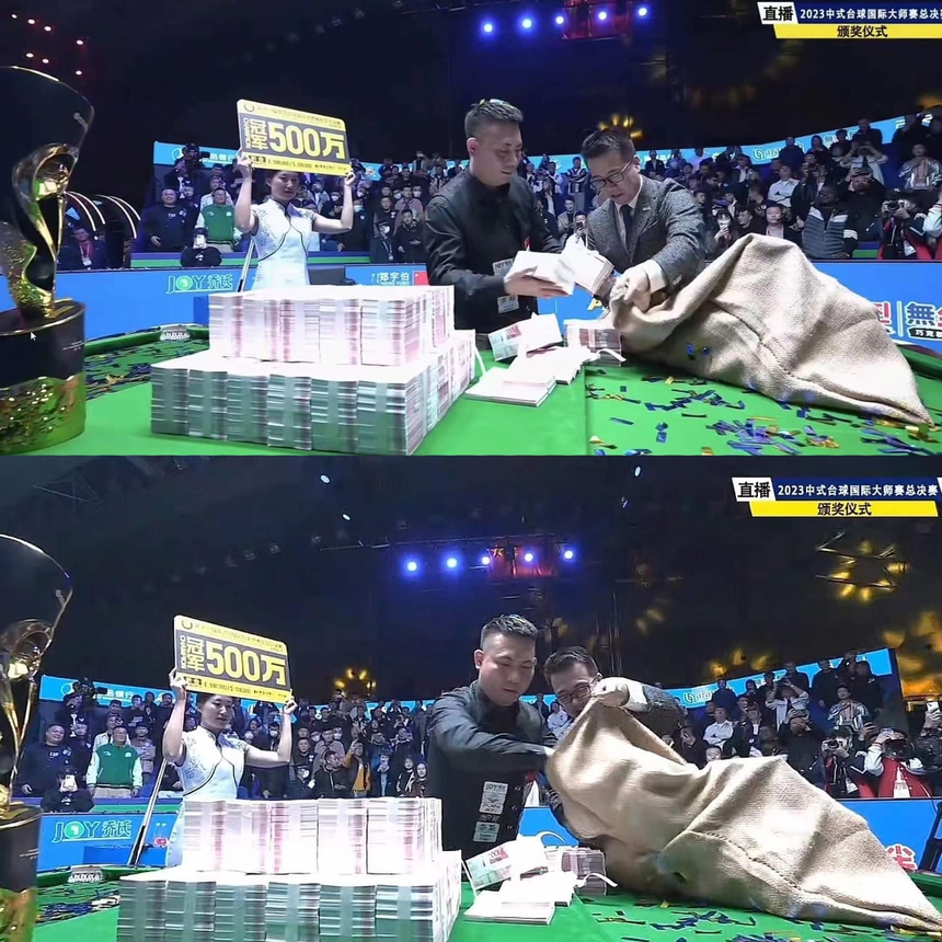 Khủng khiếp cao thủ bi-a Trung Quốc ẵm trọn bao tải tiền 17 tỷ đồng sau khi vô địch - Ảnh 9. Khủng khiếp cao thủ bi-a Trung Quốc ẵm trọn bao tải tiền 17 tỷ đồng sau khi vô địch - Ảnh 9.
